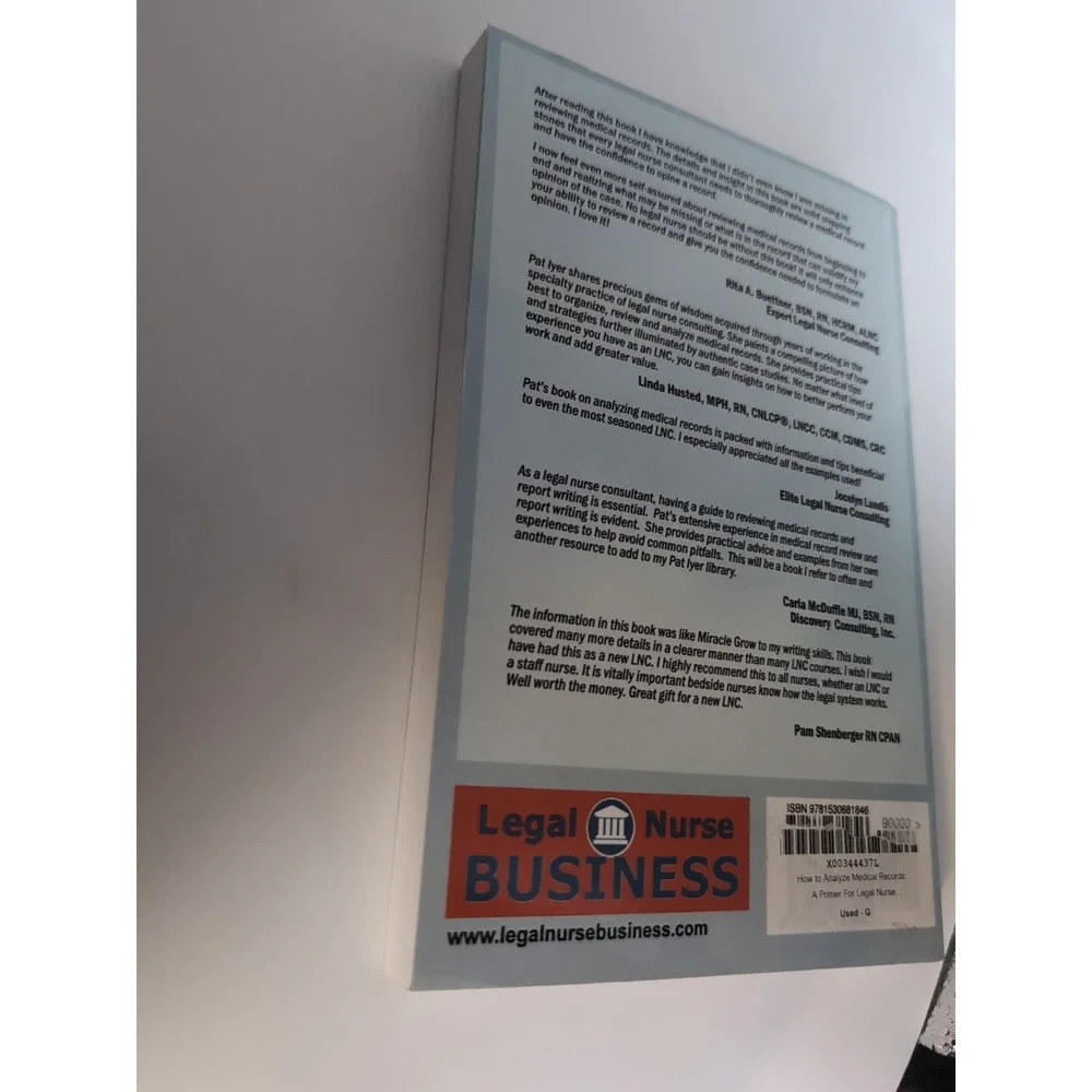 How to Analyze Medical Records: A - Paperback, by‎ Iyer Patricia W - Very Good